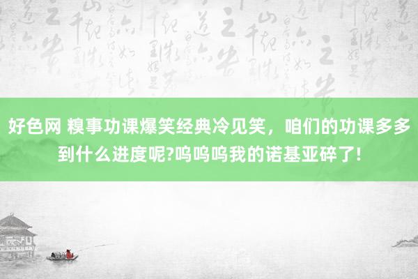好色网 糗事功课爆笑经典冷见笑，咱们的功课多多到什么进度呢?呜呜呜我的诺基亚碎了!