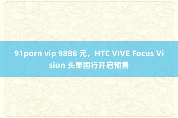 91porn vip 9888 元，HTC VIVE Focus Vision 头显国行开启预售