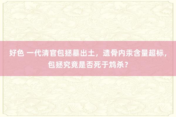 好色 一代清官包拯墓出土，遗骨内汞含量超标，包拯究竟是否死于鸩杀？