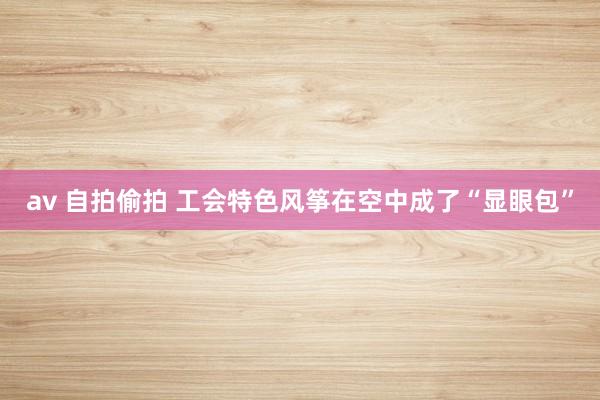 av 自拍偷拍 工会特色风筝在空中成了“显眼包”