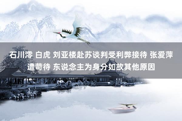 石川澪 白虎 刘亚楼赴苏谈判受利弊接待 张爱萍遭苛待 东说念主为身分如故其他原因