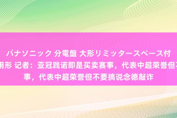 パナソニック 分電盤 大形リミッタースペース付 露出・半埋込両用形 记者：亚冠践诺即是买卖赛事，代表中超荣誉但不要搞说念德敲诈