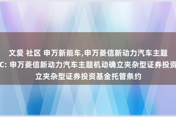 文爱 社区 申万新能车,申万菱信新动力汽车主题机动确立夹杂C: 申万菱信新动力汽车主题机动确立夹杂型证券投资基金托管条约