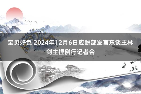 宝贝好色 2024年12月6日应酬部发言东谈主林剑主捏例行记者会