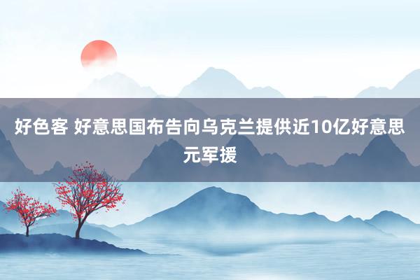 好色客 好意思国布告向乌克兰提供近10亿好意思元军援