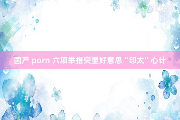 国产 porn 六项举措突显好意思“印太”心计