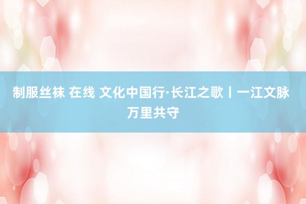 制服丝袜 在线 文化中国行·长江之歌丨一江文脉 万里共守