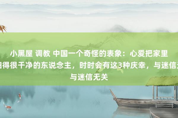 小黑屋 调教 中国一个奇怪的表象：心爱把家里打扫得很干净的东说念主，时时会有这3种庆幸，与迷信无关
