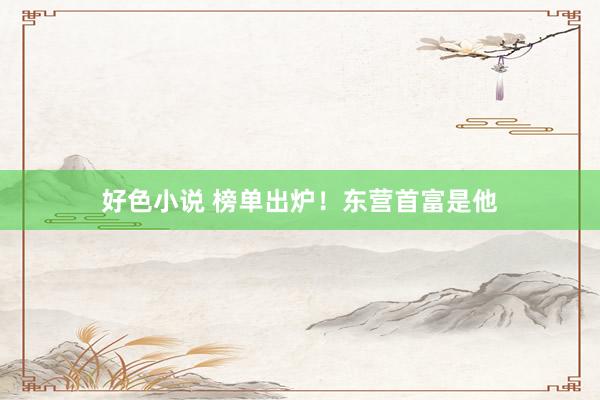 好色小说 榜单出炉！东营首富是他