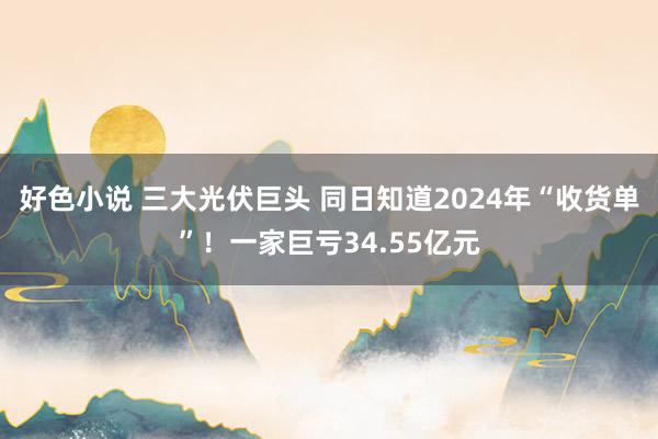 好色小说 三大光伏巨头 同日知道2024年“收货单”！一家巨亏34.55亿元