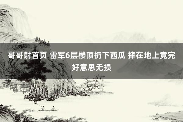 哥哥射首页 雷军6层楼顶扔下西瓜 摔在地上竟完好意思无损