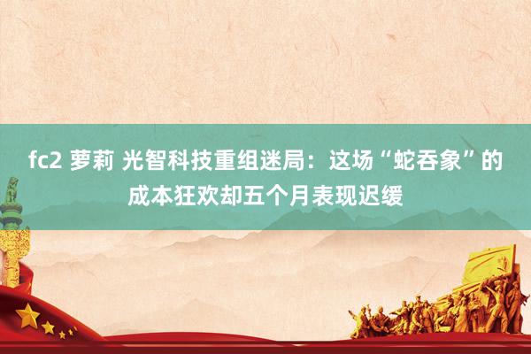 fc2 萝莉 光智科技重组迷局：这场“蛇吞象”的成本狂欢却五个月表现迟缓