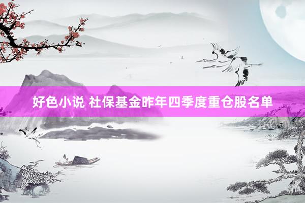 好色小说 社保基金昨年四季度重仓股名单