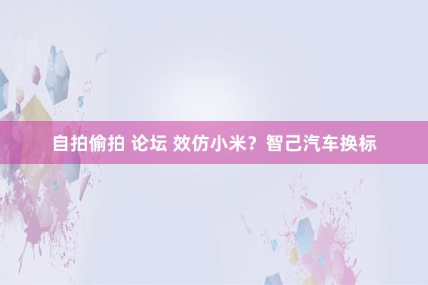 自拍偷拍 论坛 效仿小米？智己汽车换标