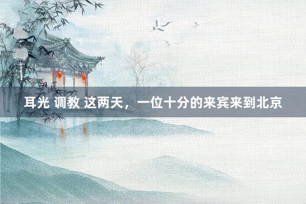 耳光 调教 这两天，一位十分的来宾来到北京