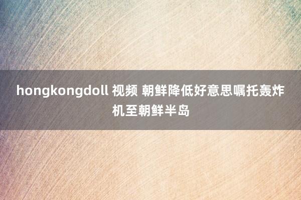 hongkongdoll 视频 朝鲜降低好意思嘱托轰炸机至朝鲜半岛
