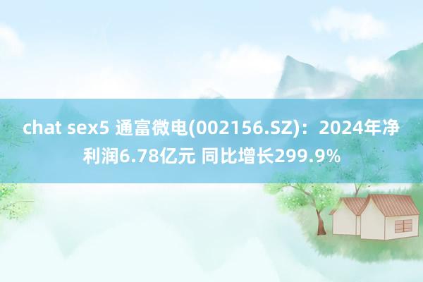chat sex5 通富微电(002156.SZ)：2024年净利润6.78亿元 同比增长299.9%