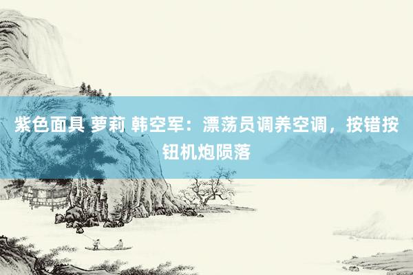 紫色面具 萝莉 韩空军：漂荡员调养空调，按错按钮机炮陨落
