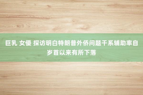 巨乳 女優 探访明白特朗普外侨问题干系辅助率自岁首以来有所下落